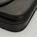 BALLY Shoulder Bag Leather Black Gold Auth BA1153-8