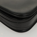 BALLY Shoulder Bag Leather Black Gold Auth BA1153-12