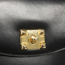 BALLY Shoulder Bag Leather Black Gold Auth BA1153-9