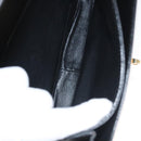 BALLY Shoulder Bag Leather Black Gold Auth BA1153-11
