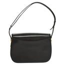 BALLY Shoulder Bag Leather Black Gold Auth BA1153-3