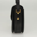 BALLY Shoulder Bag Leather Black Gold Auth BA1153-4