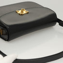 BALLY Shoulder Bag Leather Black Gold Auth BA1153-6