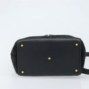GUCCI Bamboo Hand Bag Suede 2way Black Gold 000 122 0316 Auth BA11541-11