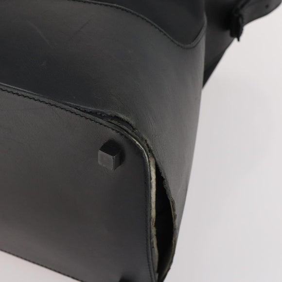 GUCCI Shoulder Bag Canvas Black Silver Auth BA11545