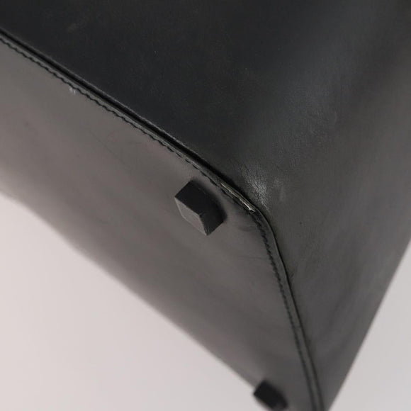 GUCCI Shoulder Bag Canvas Black Silver Auth BA11545