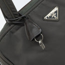 PRADA Hand Bag Nylon Gray Silver Auth BA11546-9