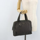 PRADA Hand Bag Nylon Gray Silver Auth BA11546-25