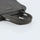 PRADA Hand Bag Nylon Gray Silver Auth BA11546-7