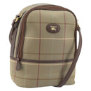 Burberrys Nova Check Shoulder Bag Canvas Brown Gold Auth BA11547-1
