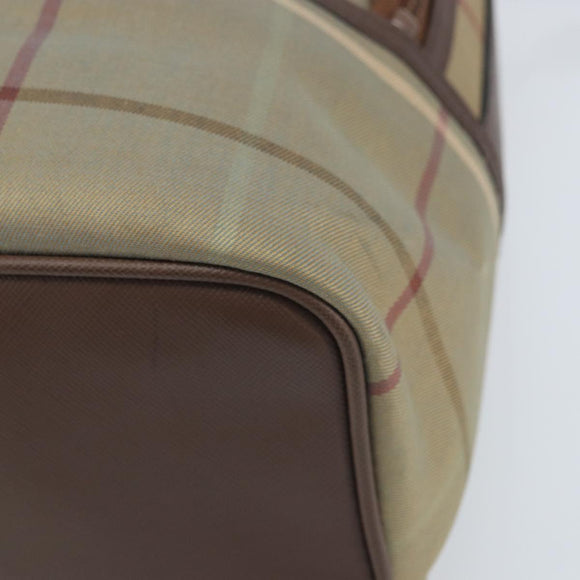 Burberrys Nova Check Shoulder Bag Canvas Brown Gold Auth BA11547