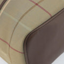 Burberrys Nova Check Shoulder Bag Canvas Brown Gold Auth BA11547-14