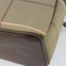 Burberrys Nova Check Shoulder Bag Canvas Brown Gold Auth BA11547-15
