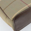 Burberrys Nova Check Shoulder Bag Canvas Brown Gold Auth BA11547-16