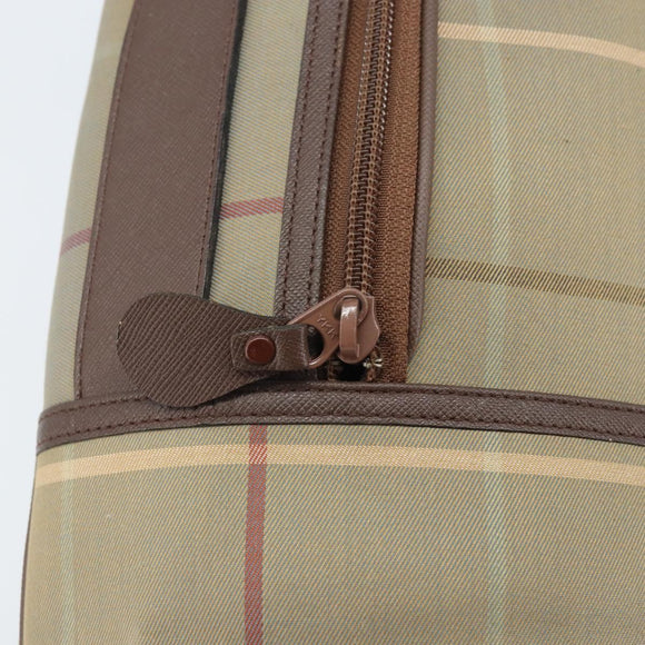 Burberrys Nova Check Shoulder Bag Canvas Brown Gold Auth BA11547