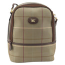 Burberrys Nova Check Shoulder Bag Canvas Brown Gold Auth BA11547-13