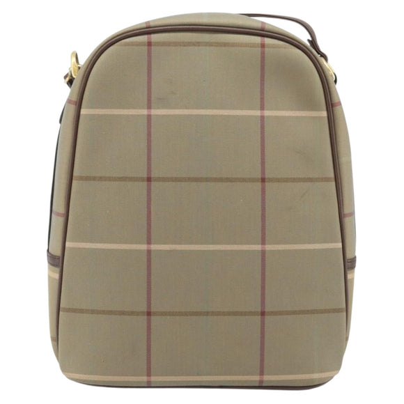 Burberrys Nova Check Shoulder Bag Canvas Brown Gold Auth BA11547