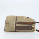 Burberrys Nova Check Shoulder Bag Canvas Brown Gold Auth BA11547-3
