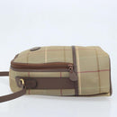 Burberrys Nova Check Shoulder Bag Canvas Brown Gold Auth BA11547-4
