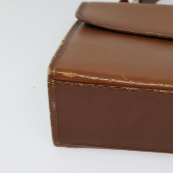 Burberrys Hand Bag Leather 2way Brown Auth BA1155