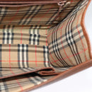 Burberrys Hand Bag Leather 2way Brown Auth BA1155-17