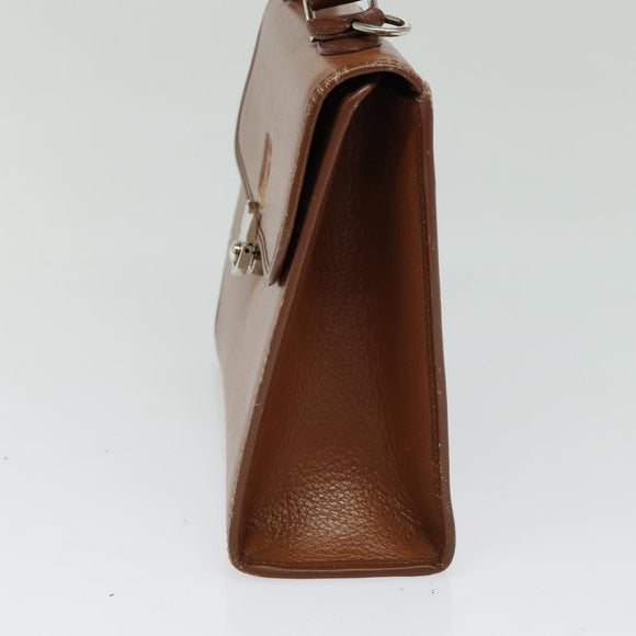 Burberrys Hand Bag Leather 2way Brown Auth BA1155