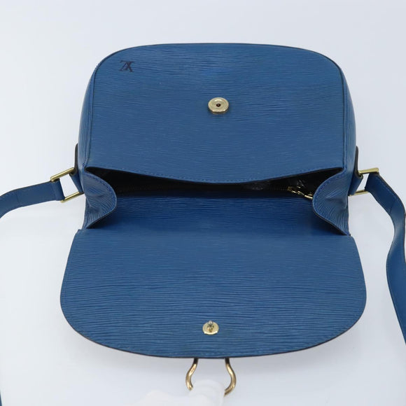 LOUIS VUITTON Epi Saint Cloud GM Shoulder Bag Toledo Blue M52195 LV Auth BA11551