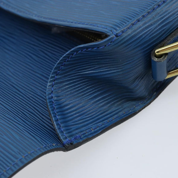 LOUIS VUITTON Epi Saint Cloud GM Shoulder Bag Toledo Blue M52195 LV Auth BA11551