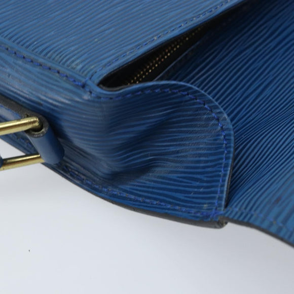 LOUIS VUITTON Epi Saint Cloud GM Shoulder Bag Toledo Blue M52195 LV Auth BA11551
