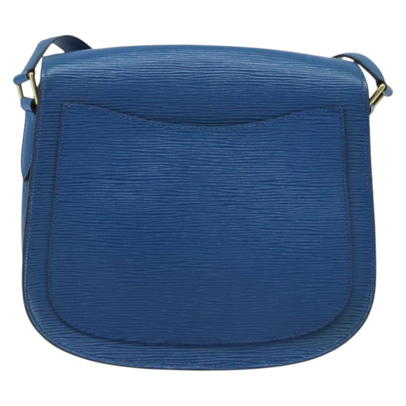 LOUIS VUITTON Epi Saint Cloud GM Shoulder Bag Toledo Blue M52195 LV Auth BA11551