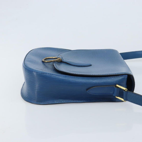 LOUIS VUITTON Epi Saint Cloud GM Shoulder Bag Toledo Blue M52195 LV Auth BA11551