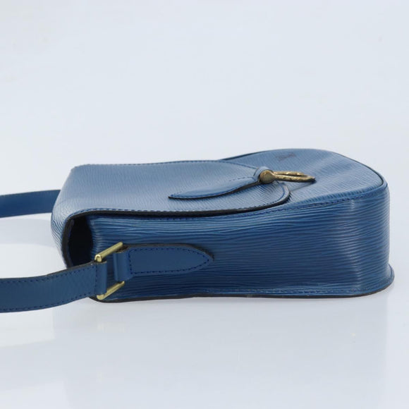 LOUIS VUITTON Epi Saint Cloud GM Shoulder Bag Toledo Blue M52195 LV Auth BA11551