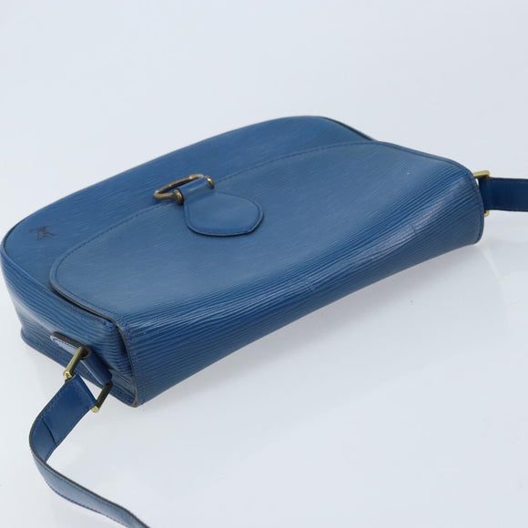 LOUIS VUITTON Epi Saint Cloud GM Shoulder Bag Toledo Blue M52195 LV Auth BA11551