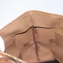 Burberrys Nova Check Hand Bag Canvas Brown Gold Auth BA11552-18