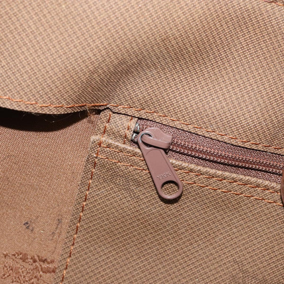 Burberrys Nova Check Hand Bag Canvas Brown Gold Auth BA11552