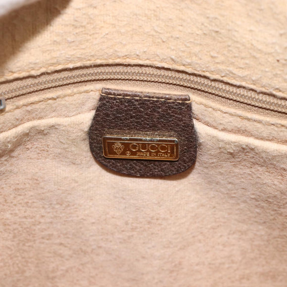 GUCCI GG Supreme Web Sherry Line Bag PVC Beige Gold 001 115 0918 Auth BA11553