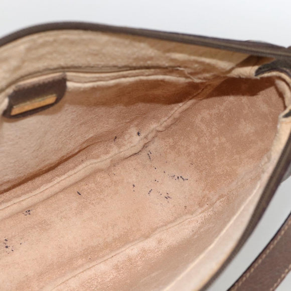 GUCCI GG Supreme Web Sherry Line Bag PVC Beige Gold 001 115 0918 Auth BA11553