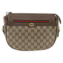 GUCCI GG Supreme Web Sherry Line Bag PVC Beige Gold 001 115 0918 Auth BA11553-13