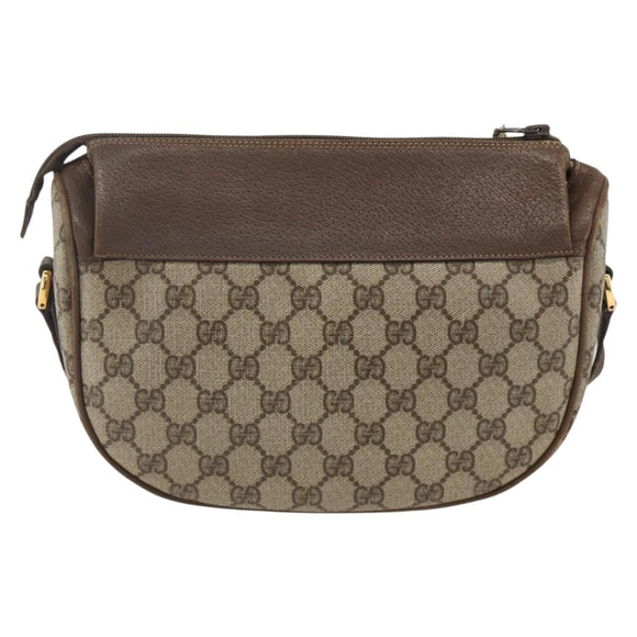 GUCCI GG Supreme Web Sherry Line Bag PVC Beige Gold 001 115 0918 Auth BA11553