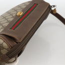 GUCCI GG Supreme Web Sherry Line Bag PVC Beige Gold 001 115 0918 Auth BA11553-6