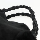 Salvatore Ferragamo Hand Bag Suede Black Silver Auth BA11561-8