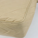 CHANEL Shoulder Bag Lamb Skin Beige Gold CC Auth BA11562A-15