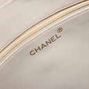 CHANEL Shoulder Bag Lamb Skin Beige Gold CC Auth BA11562A-18