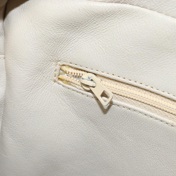 CHANEL Shoulder Bag Lamb Skin Beige Gold CC Auth BA11562A
