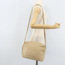CHANEL Shoulder Bag Lamb Skin Beige Gold CC Auth BA11562A-23