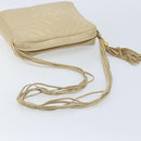 CHANEL Shoulder Bag Lamb Skin Beige Gold CC Auth BA11562A-7