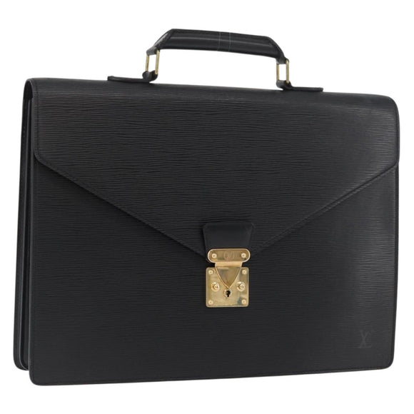 LOUIS VUITTON Epi Serviette Conseiller Business Bag Black M54422 LV Auth BA11563
