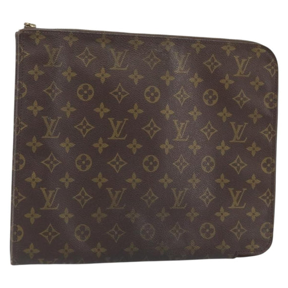 LOUIS VUITTON Monogram Posh Documents Clutch Bag M53456 LV Auth BA11566