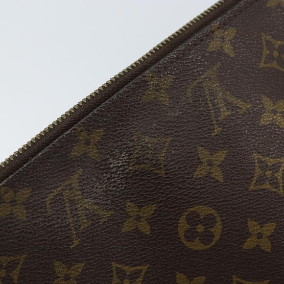LOUIS VUITTON Monogram Posh Documents Clutch Bag M53456 LV Auth BA11566