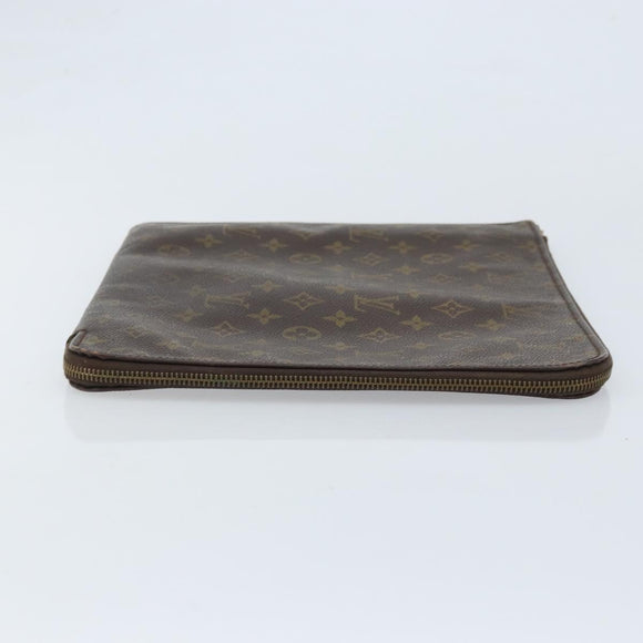 LOUIS VUITTON Monogram Posh Documents Clutch Bag M53456 LV Auth BA11566